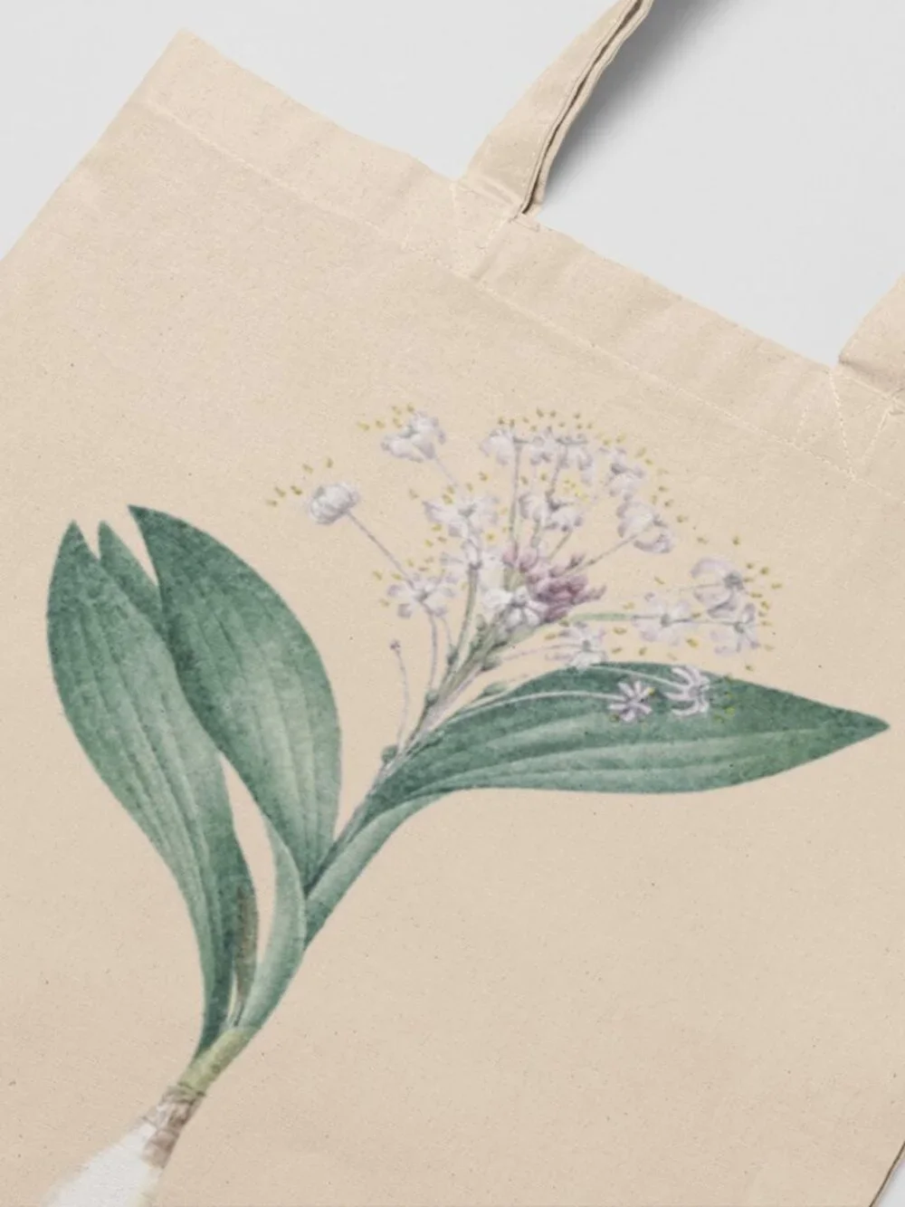 Pygmy Hyacinth Vintage Floral Print Graphic Canvas Tote Bag